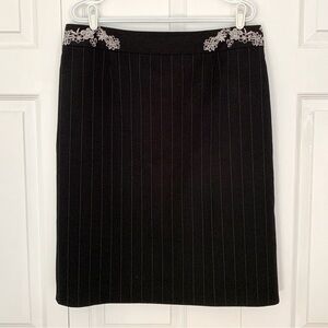 JESSICA Black Embroidered Pin Striped Dress Women’s Size 16
